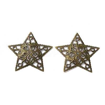 Iron Filigree Pendants IFIN-WH0071-10AB-1