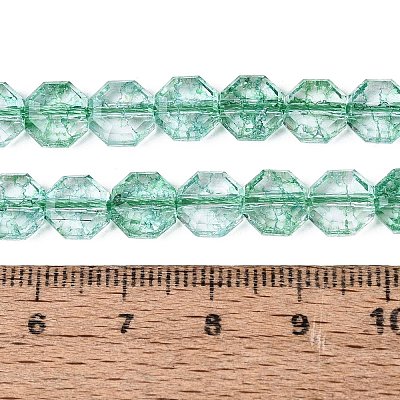 Transparent Crackle Glass Beads Strands GLAA-Q108-03A-08-1