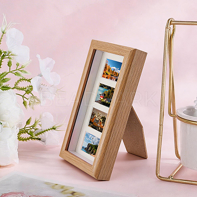 1Pc Rectangle Wood Photo Frame Stand DJEW-CP0001-47B-1