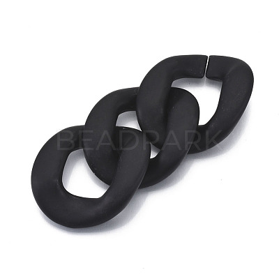 Spray Painted CCB Plastic Linking Rings CCB-R104-01C-01-1