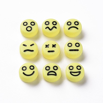 Opaque Mixed Color Acrylic Beads MACR-N008-42-C-1