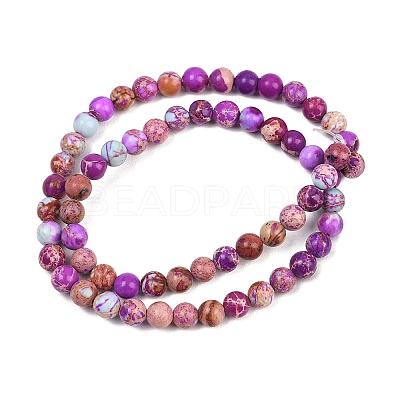 Natural Imperial Jasper Beads Strands G-I122-6mm-16-1