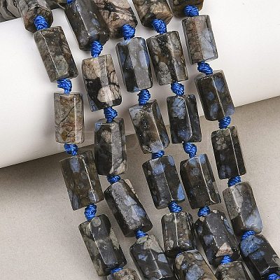 Natural Glaucophane Beads Strands G-A314-A08-01-1