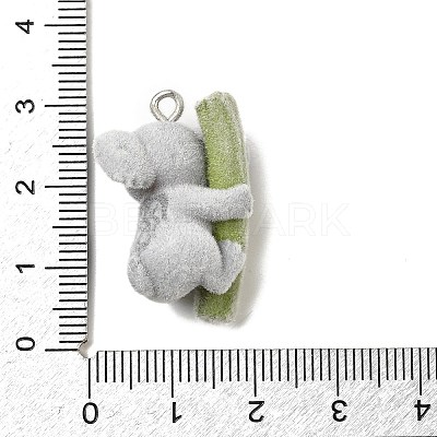Flocky Resin Pendants FIND-I044-30-1