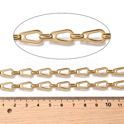Ion Plating(IP) 304 Stainless Steel Teardrop Link Chains CHS-S012-09G-1