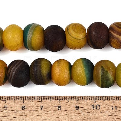 Natural Banded Agate Beads Strands G-Q606-70-1