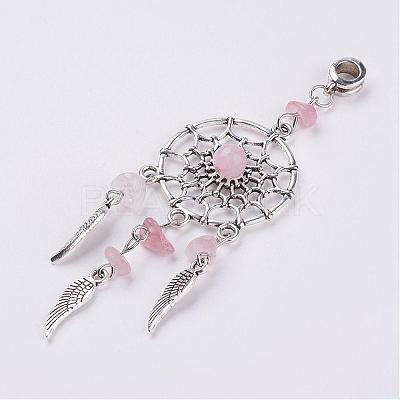 Tibetan Style Alloy European Dangle Charms PALLOY-JF00295-1