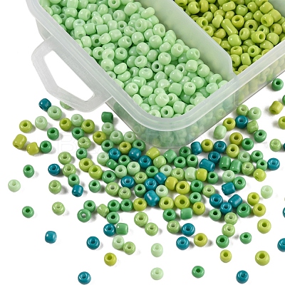 1900Pcs 5 Colors Baking Paint Glass Seed Beads SEED-YW0001-76D-1