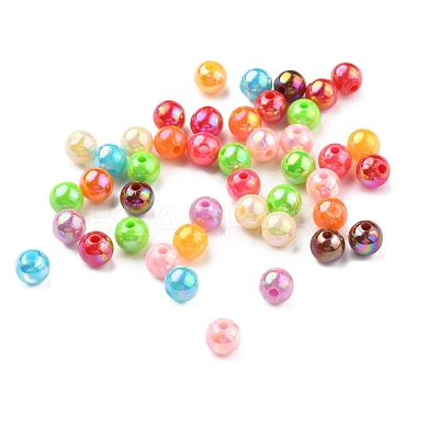 Opaque Acrylic Beads X-PL424-1