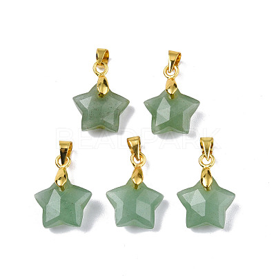 Natural Green Aventurine Charms G-N326-142-07-1