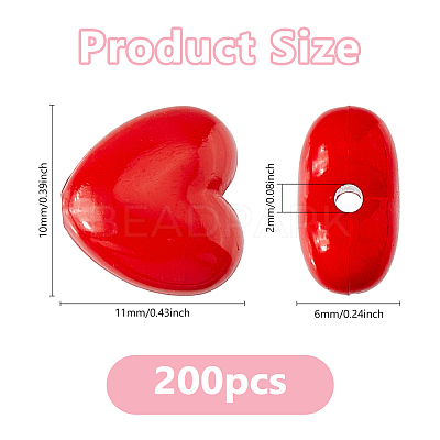200Pcs Opaque Acrylic Beads FIND-DC0006-53-1