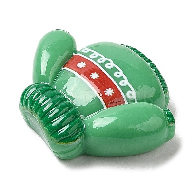 Christmas Theme Opaque Resin Cabochons RESI-E043-01O-1