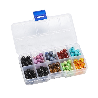 180Pcs 7 Style Natural & Synthetic Gemstone Beads G-YW0001-13-1