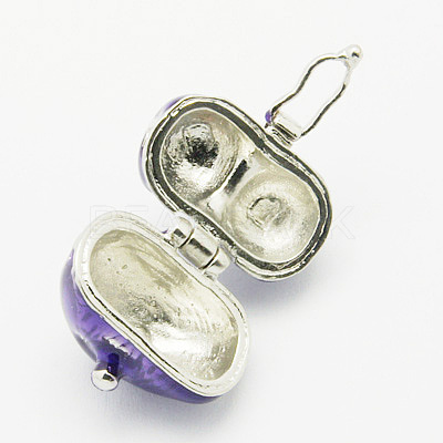 Brass Prayer Box Pendants KK-Q198-M-1