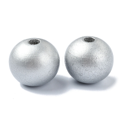 Wood Large Hole European Beads WOOD-D027-01G-1