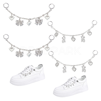 4Pcs Iron Boot Strap Chains HJEW-OC00220-1