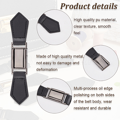 4 Sets 4 Colors PU Leather Buckles FIND-FG0002-29-1