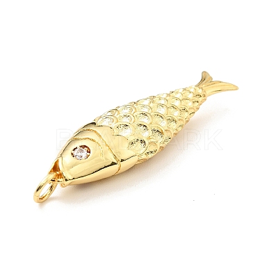 Brass Micro Pave Clear Cubic Zirconia Pendants LS-KK-G416-11G-1