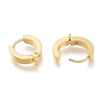 201 Stainless Steel Huggie Hoop Earrings Findings LS-STAS-A167-01A-G-1