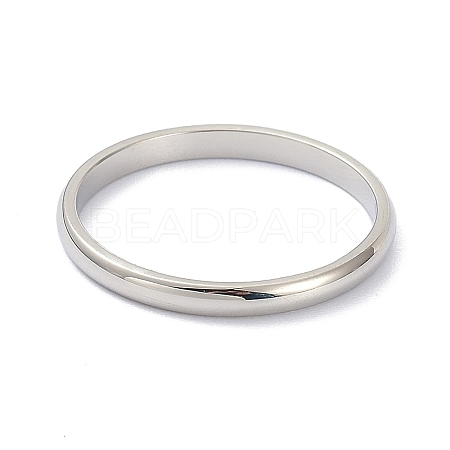 Non-Tarnish 2mm Polished Plain Dome Finger Ring for Girl Women RJEW-C012-05E-P-1