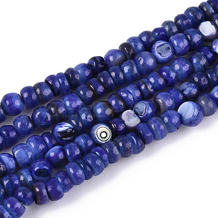 Natural Freshwater Shell Dyed Beads Strands SHEL-T020-29A-10-1