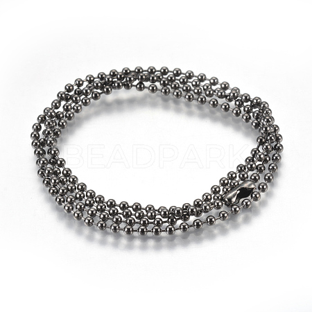 Stainless Steel Ball Chain Necklace Making MAK-L019-01F-B-1