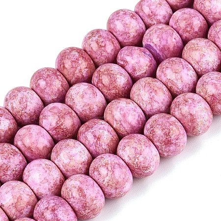Opaque Baking Paint Glass Beads Strands GLAA-Q110-03A-05-1