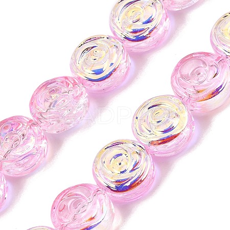 Electroplate Baking Paint Transparent Glass Beads Strands GL-CBA2ED2-05D-1