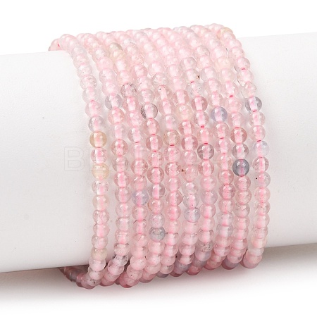 Natural Morganite Beads Strands G-H358-A10-3mm-01-1