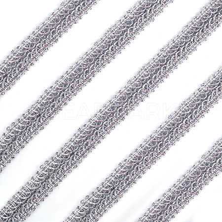 Metallic Centipede Braid Lace Trimming OCOR-WH0058-02P-1