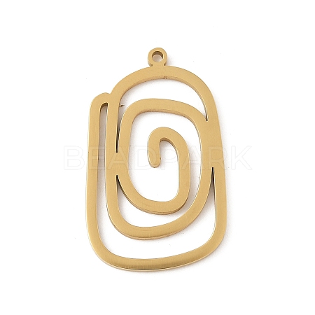 304 Stainless Steel Pendants STAS-G355-08B-G-1