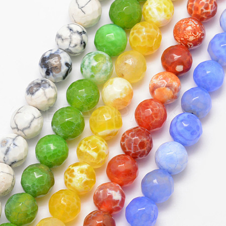 Natural Agate Bead Strands G-K166-07F-12mm-1