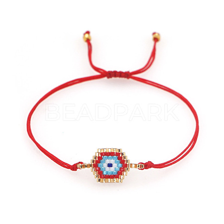 Bohemian Style Glass Seed Beaded Link Bracelets KD2709-3-1