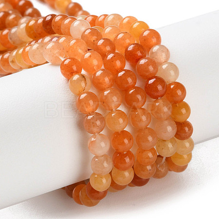 Natural Red Aventurine Beads Strands G-L609-A02-03-1