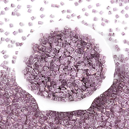 Transparent Inside Colours Glass Seed Beads SEED-T007-13J-1
