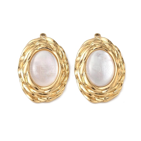Natural Freshwater Shell Pendants SA-CBA11D7-13A-G-1