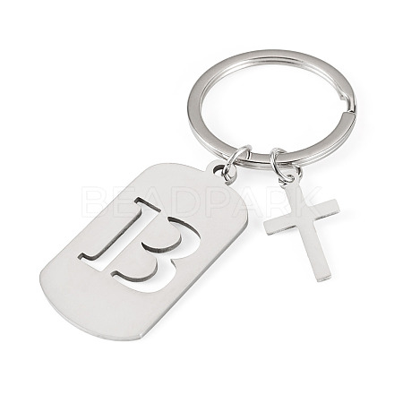 1Pc Stainless Steel Keychains KEYC-TADJ0001-08B-1
