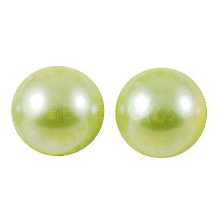 ABS Plastic Imitation Pearl Cabochons SACR-S738-10mm-Z18-1