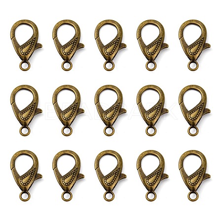 Tibetan Style Alloy Lobster Claw Clasps PALLOY-O027-AB01-1