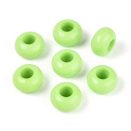 Opaque Acrylic European Large Hole Beads SACR-N019-03D-1