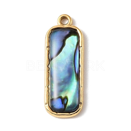 Paua Shell Pendants SSHEL-B145-01B-G-1