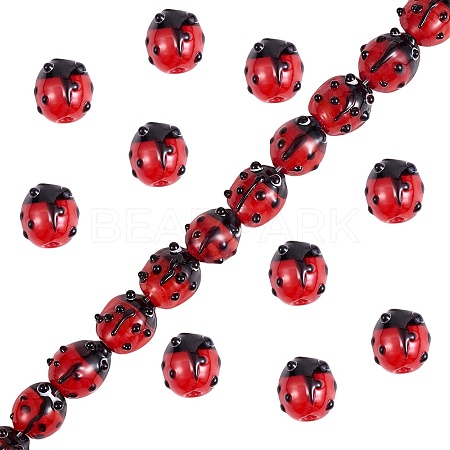 2 Strands Handmade Lampwork Beads LAMP-SZ0001-22-1