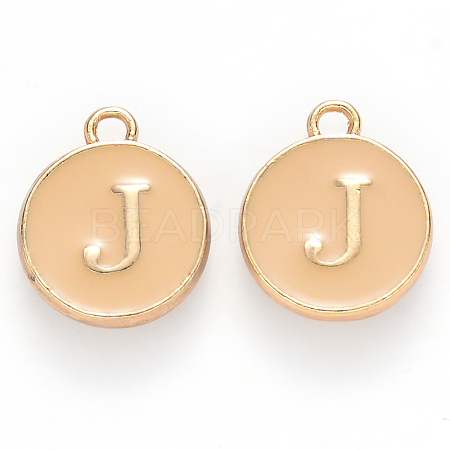 Golden Plated Alloy Enamel Charms ENAM-S118-06J-1