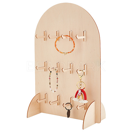 Arch Shaped Wood Bracelet Display Stands BDIS-WH0007-02-1