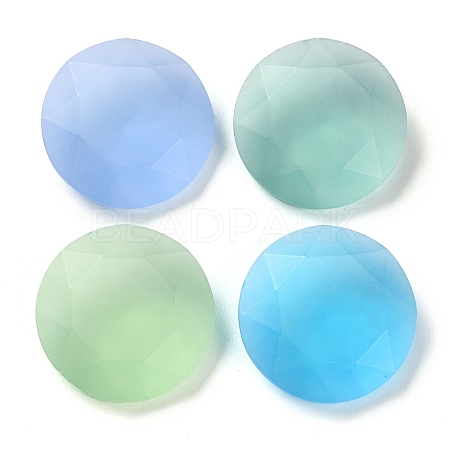 Frosted Glass Rhinestone Cabochons RGLA-G022-04A-1