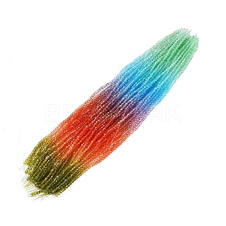 Gradient Color Baking Paint Glass Bead Strands DGLA-A039-T4mm-A015-1