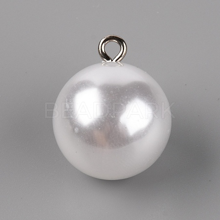 Plastic Imitation Pearl Button MP-TAC0008-02-1