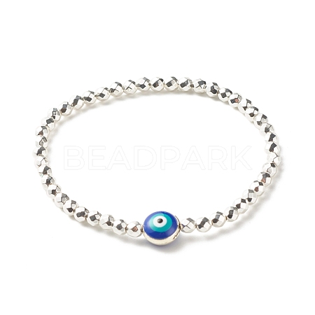 Synthetic Hematite Beads Energy Stretch Bracelet for Teen Girl Women BJEW-JB07033-01-1