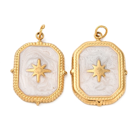 304 Stainless Steel Enamel Pendants STAS-U061-34G-A01-1