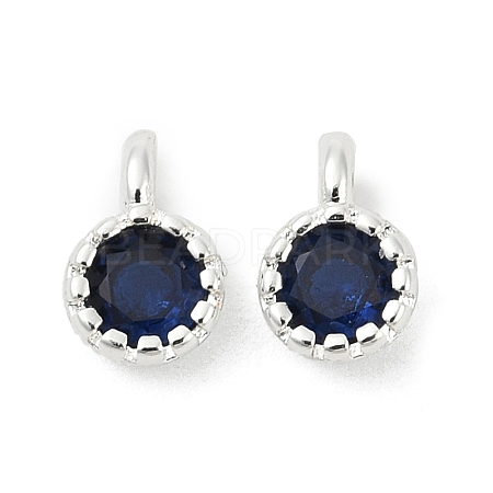 Brass Pave Cubic Zirconia Pendants KK-H204-03S-02-1